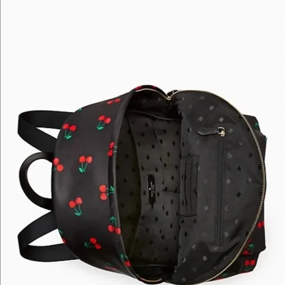 SOLD!!! Kate Spade chelsea large cherry backpack style #: k6196 - Picture 5 of 5